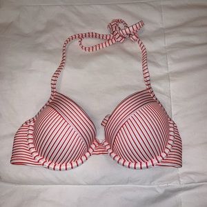 Orange target bathing suit top